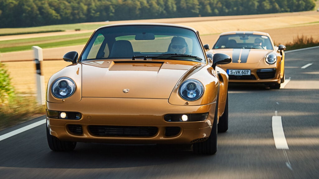 Two Porsche 993's on road