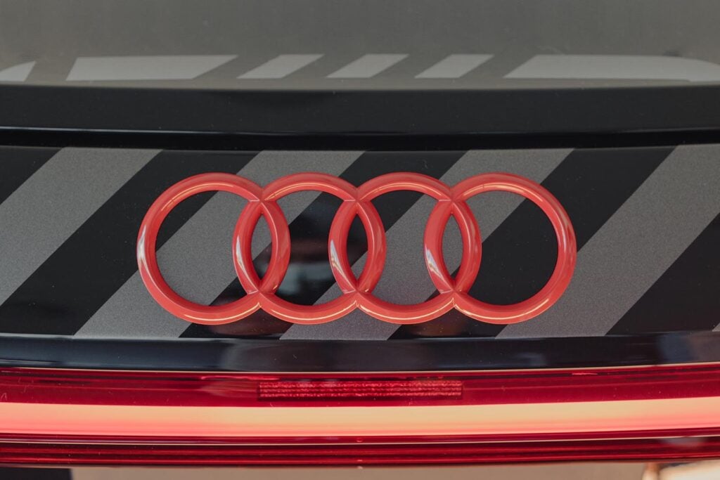 black Audi e-tron GT badge