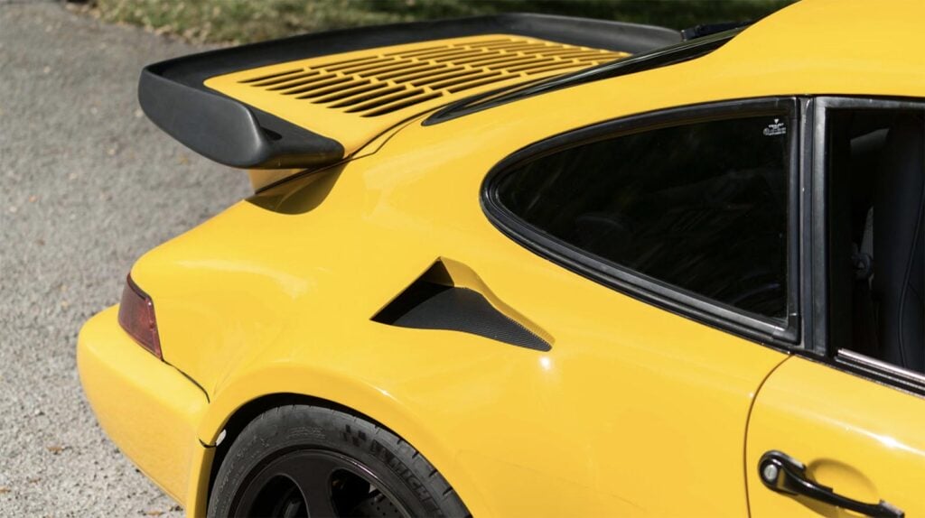 yellow 911 3/4 rear shot