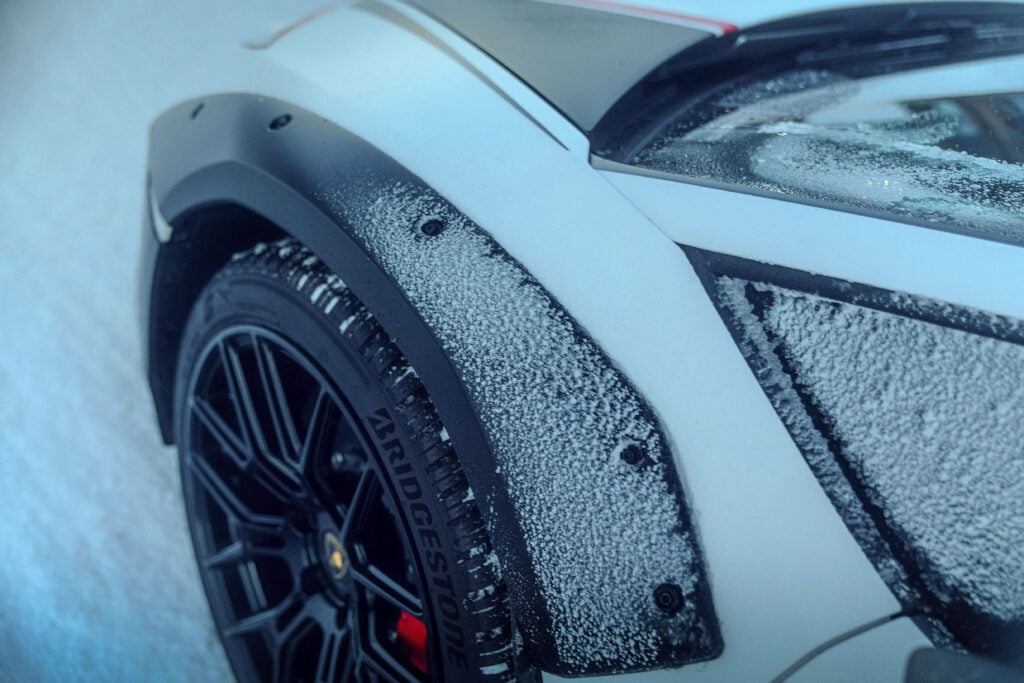 close-up tire shot of Lamborghini's new Huracán Sterrato