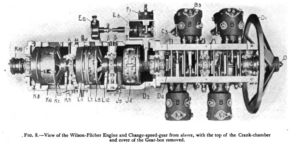 Flat six engine section