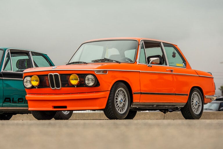 bright orange BMW 02 series