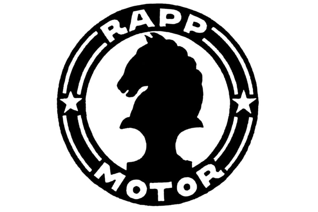 black and white logo for Rapp Motorwerks