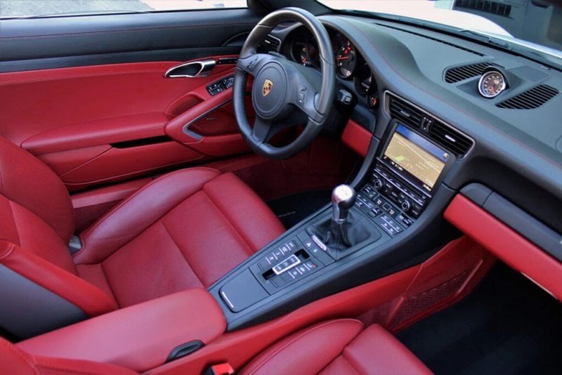 991 interior with red seats