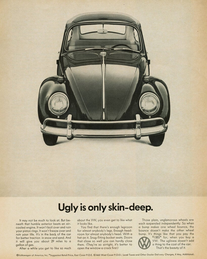 Portrait of VW bug for an advertisement from DDB
