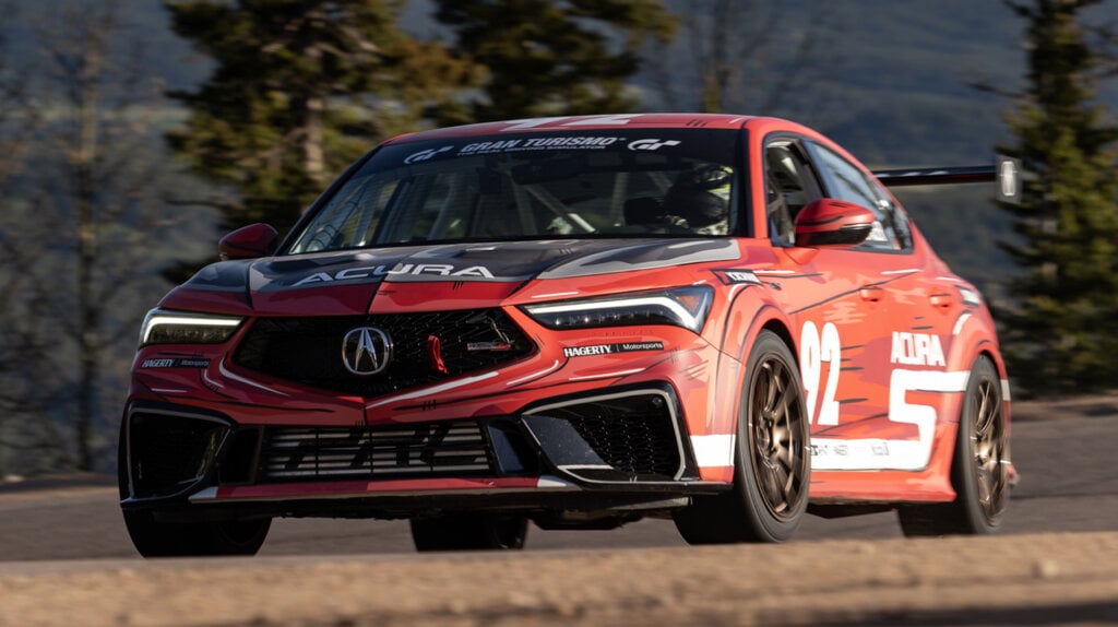 Chiaki's Journey wrapped 2024 Acura Integra Type S Pikes Peak race car