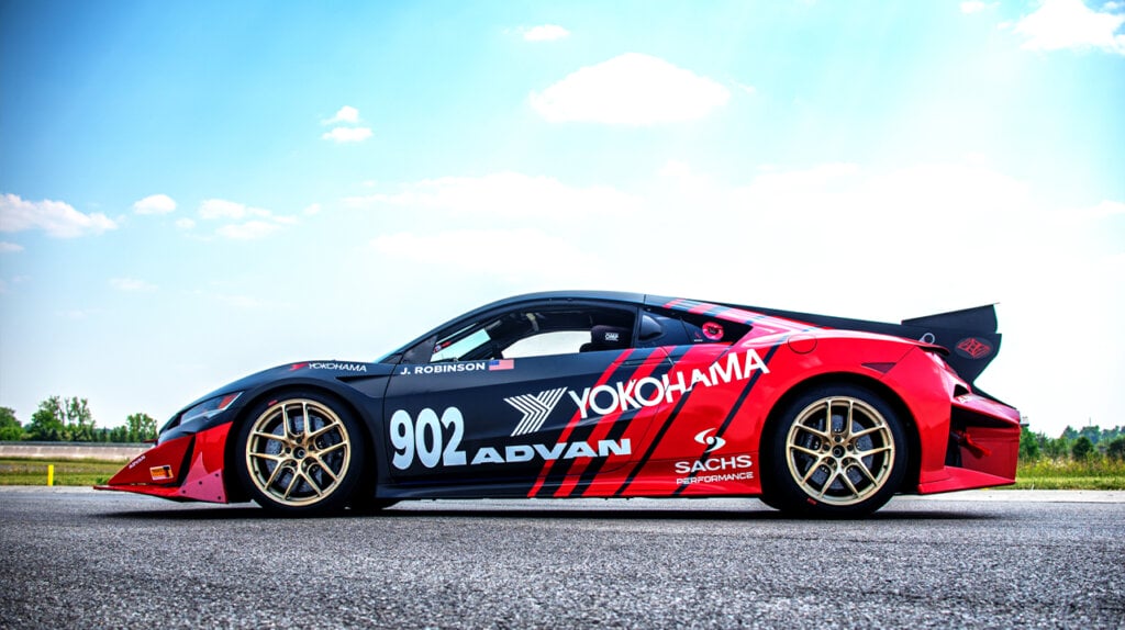 Black and Red 2022 NSX Type S Active Aero Study Pikes Peak racecar