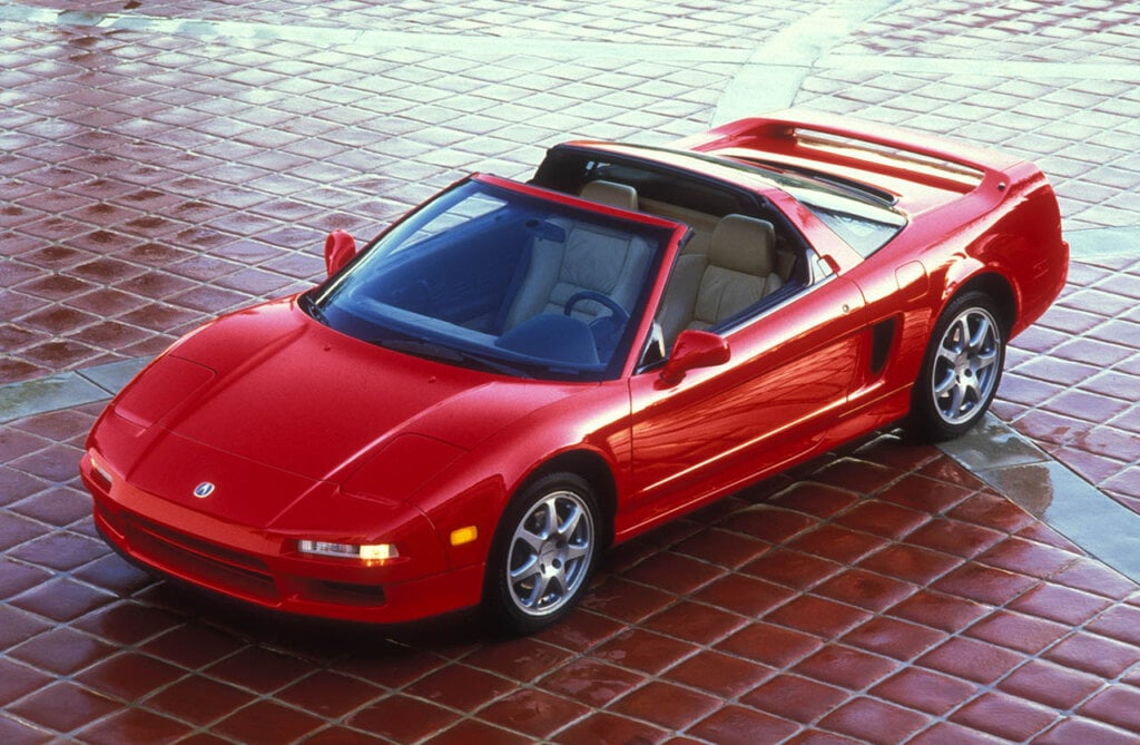 red acura NSX-T