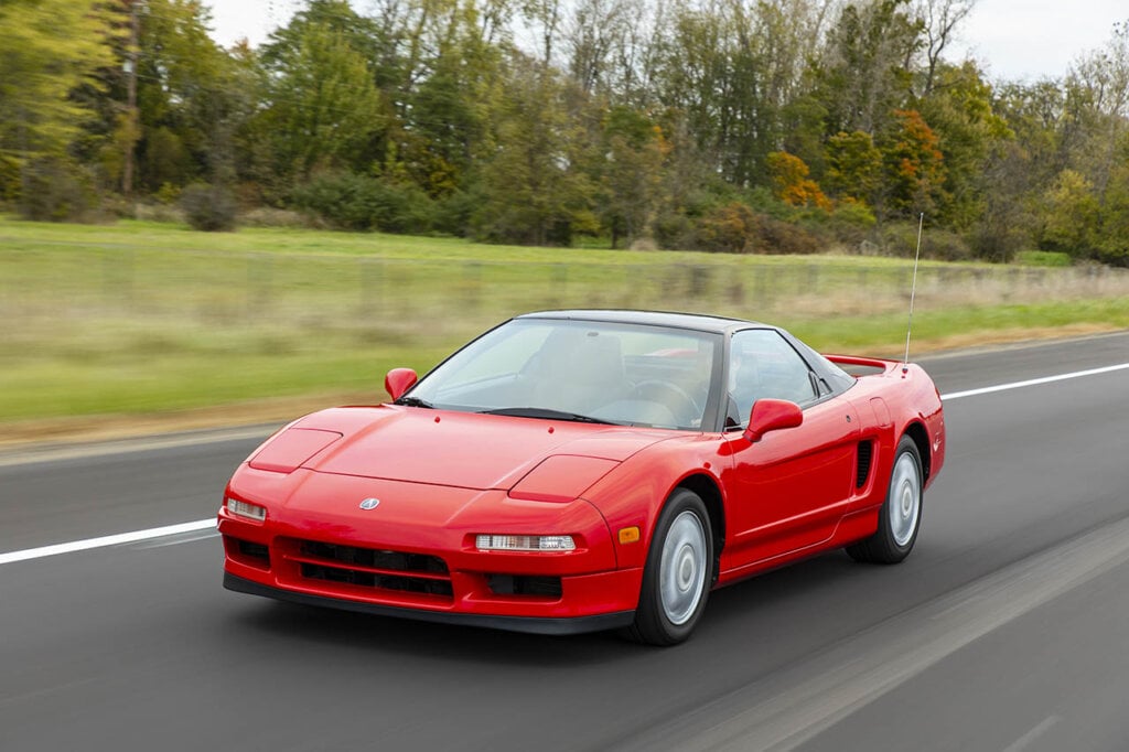 1991 Acura NSX pre facelift on a road