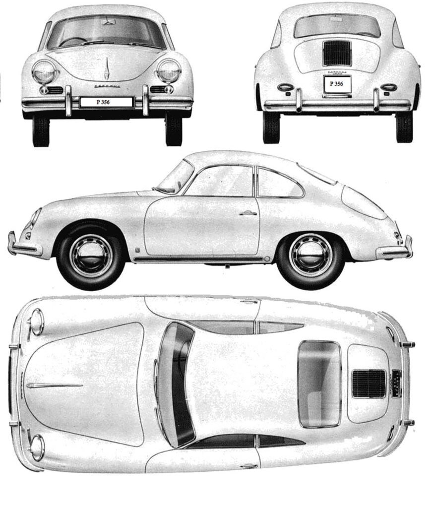 porsche 356 sketches