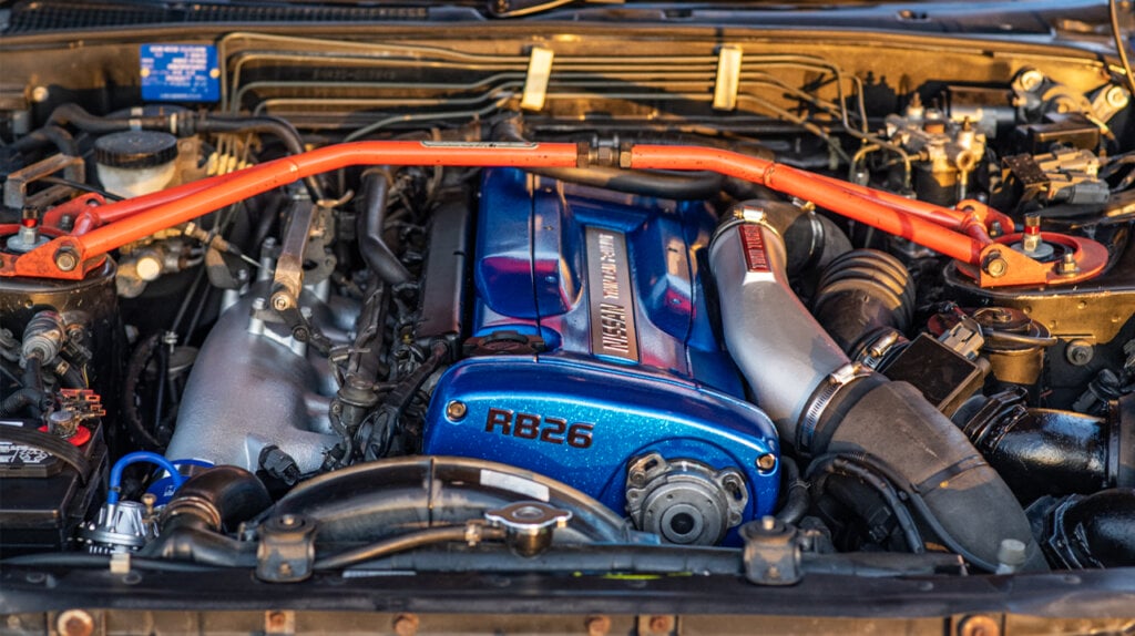 2.6-liter twin-turbocharged inline-six RB26DETT engine