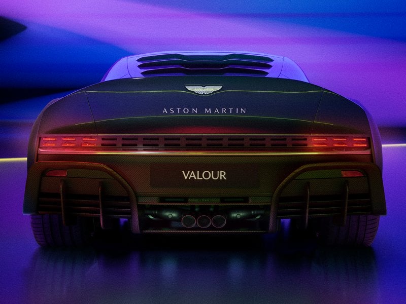 rear end shot of Valour with purple hues