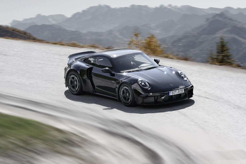 BRABUS Rocket-R turning hard on road