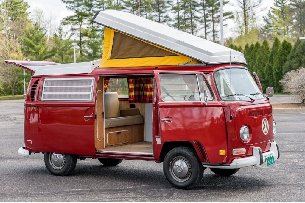 red Westfalia VW Camper