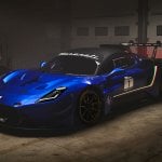 blue GT2 in garage