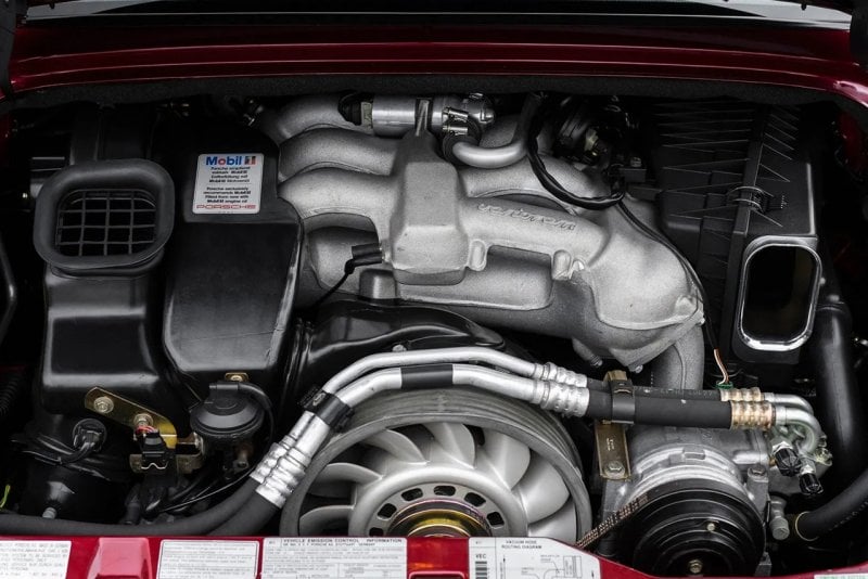 closeup of an engine of a car
