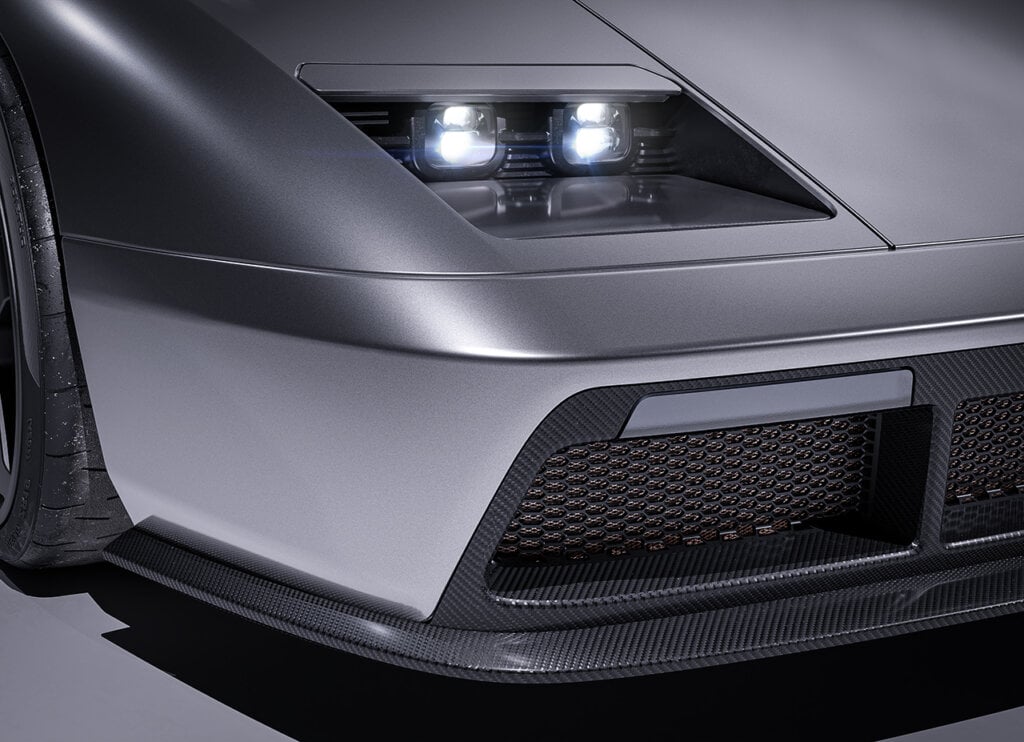 headlights and Caron fiber front lip, Eccentrica Diablo