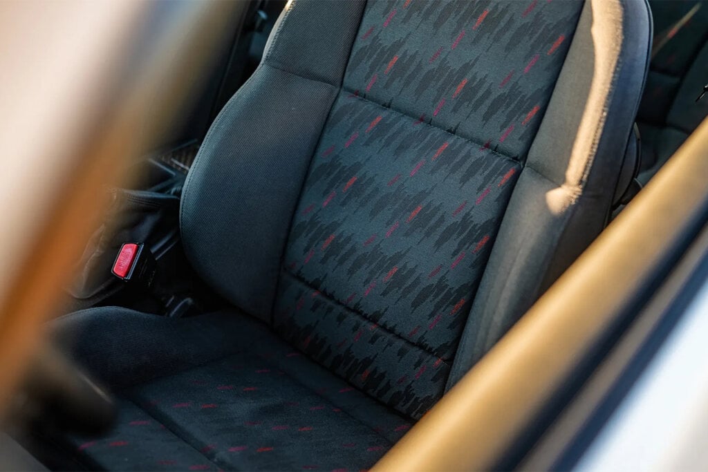 Confetti design seat of a BMW lightweight m3