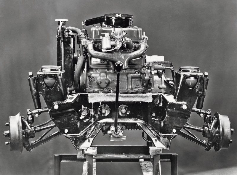 engine of a mini mk1 model