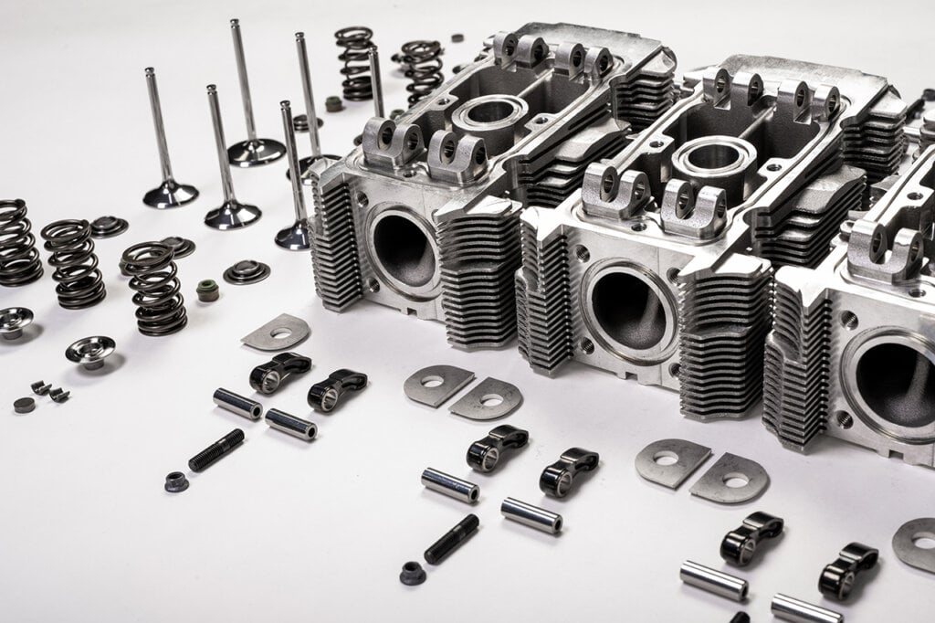 Swindon Powertrain cylinder kit parts laid out on white background