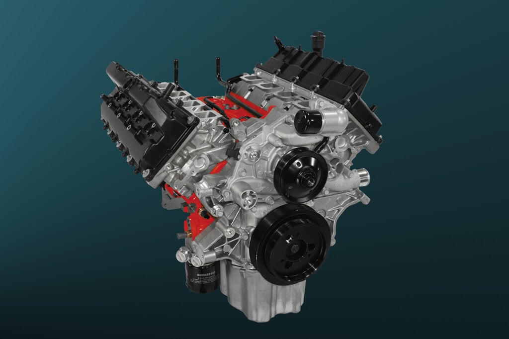 Hellephant C170 Supercharged crate engine from Dodge on green and black background