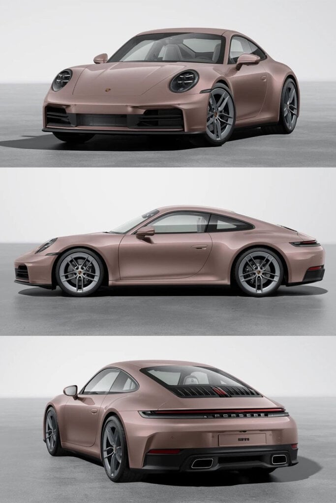 Frozenberrymetallic Porsche cars photographs are stacked on one another