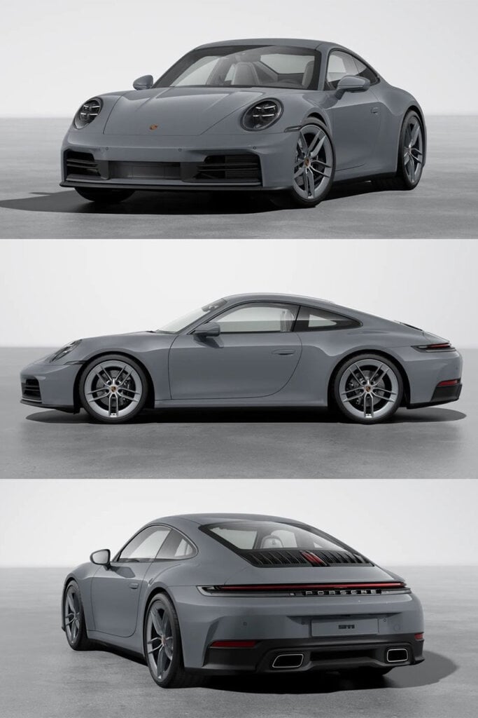 Articgrey porsche 911 pictures stacked on one another